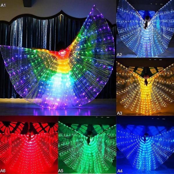Lys op LED mavedansvinger Lysende sommerfuglevinger