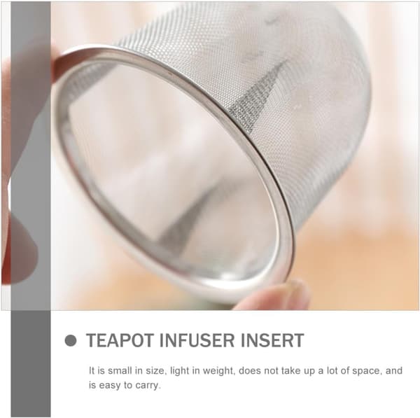 3 stk. tefilter i rustfrit stål til tekande, kaffefilter, enkelt og generøst design, nemt