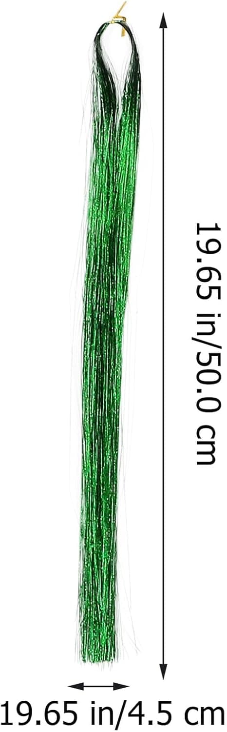 Fargerike Hårforlengelser Glitter Hår Tinsel Glitrende Fe Tinsel for Kvinner Dekor av Hårstrå