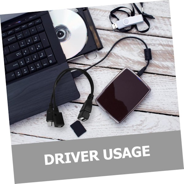 Micro USB till USB-A OTG Adapter Dubbel Port Svart Kompatibel Mobiler Surfplattor Lätt att Bära