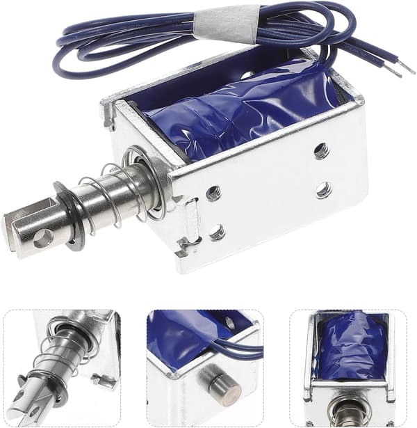 Lineær Solenoid Elektromagnet 12v Dc 1.2a Push-pull Aktuator 10mm Slaglængde Metalramme Elektromagnetisk