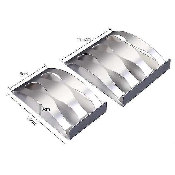Tannbørsteholder med barberhøvelholder Rustfri Stål Organizer