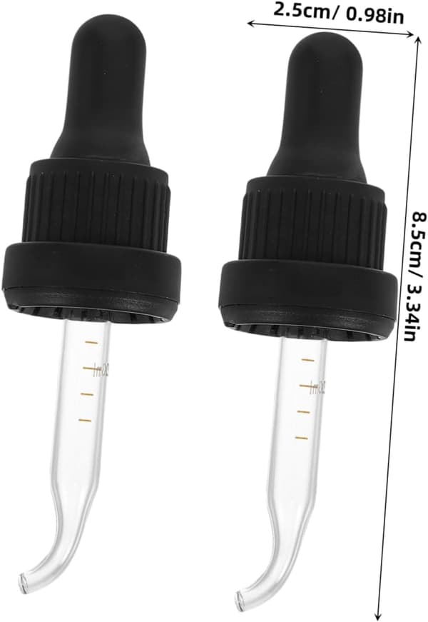 Eterisk olja dropplock set 5st 15ml graderade spetsar läckagesäkra droppipetttoppar