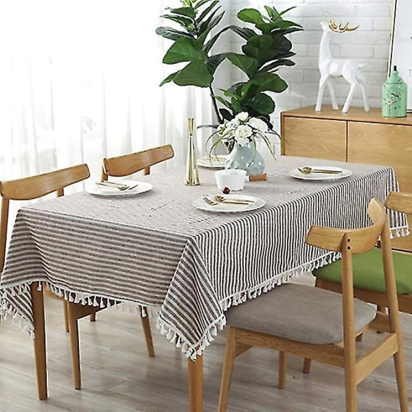 Tablecloth Striped Cotton Simple Indoor Outdoor 140x180cm