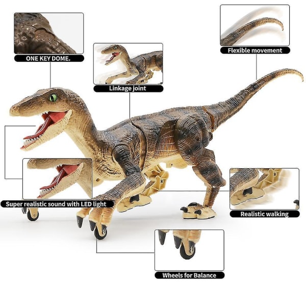 Rc Dinosaur 2.4g Raptor Velociraptor Simulering Rc Animal Remote Control|rc Animals