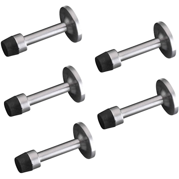 75 mm / 2,95 tommer dørstopp i rustfritt stål med børstet finish, veggmontert