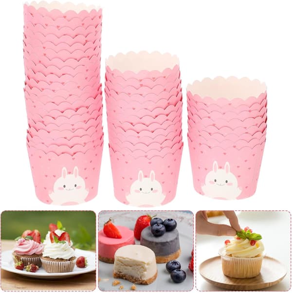 100 st muffinsformar Tårtmuffinsformar Omslagspapper Koppar Papper Värmer Jämnt