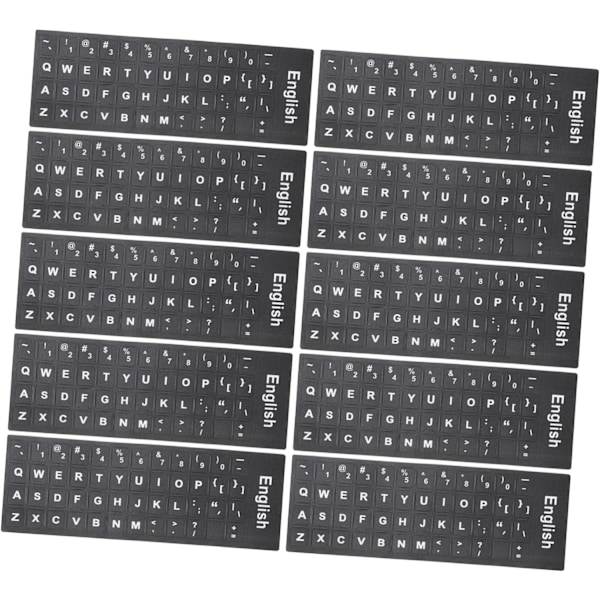 10 Ark Tastaturklistremerker Datamaskintastatur Alfabetklistremerker Datamaskin