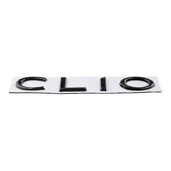 3D Metall Emblem Badge Dekaler Baklucka Clio Märkning Passar För Renault Modifierad Kaross Klistra Med Clio Metall Bakre Etiketter -bp Silver