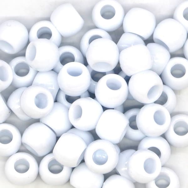 240 stk. 12 mm sorte og hvide hule dreadlocksperler sæt til hårfletning DIY parykringe Reggae-stil