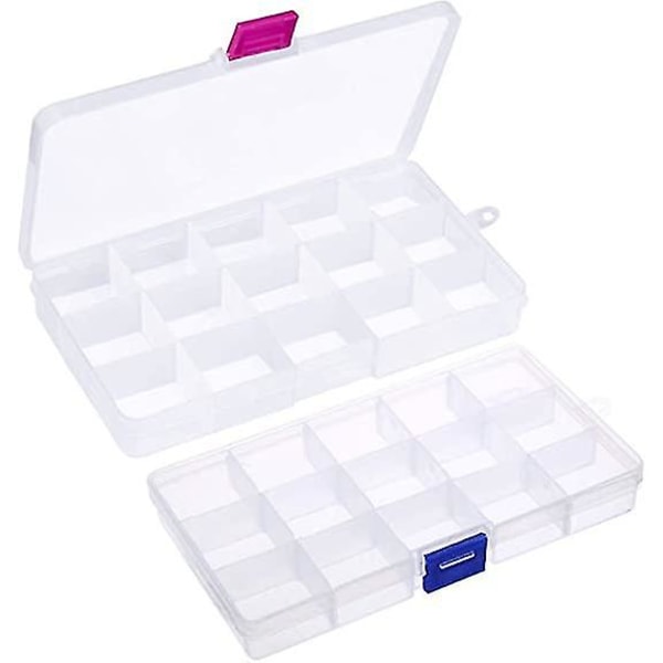 Plastic Box With Dividers, Adjustable Organizer Box Small Storage Box