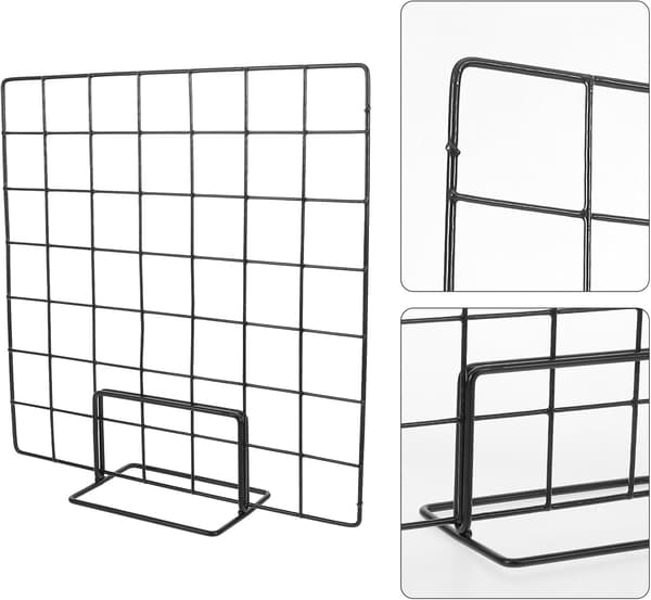 Utstillingsstativ Solid Tråddesign Benkehylle for Markedsbod Utstilling av Bilder Kunstverk