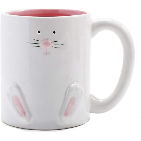 Kaffe krus påske dekor gaver til barn gutter jenter - Keramisk krus 12 oz (kanin)