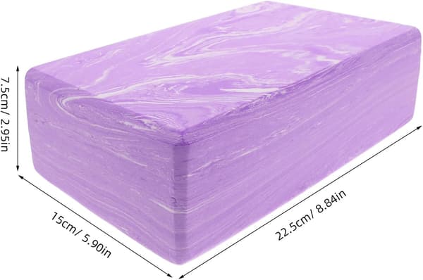 Yogablock Lila 2-pack Skum Högdensitet Rektangulära Lätta Ergonomiska Träningsblock