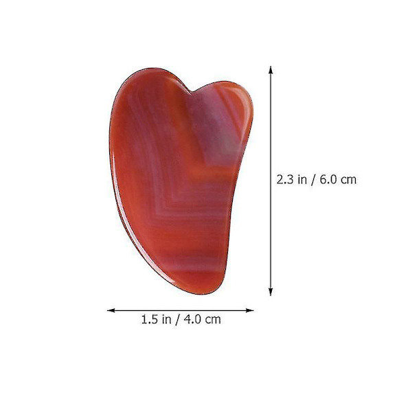 1 st Red Agat Skrapskiva Massageplatta Gua Sha Bräde Kroppsskrapskiva