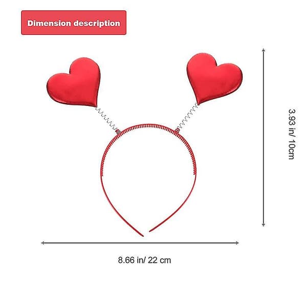 4 stk Hjerteformet Hodebånd Valentinsdag Hår Fest Hårtilbehør