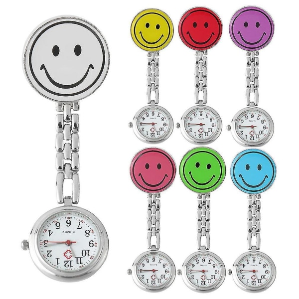 Smile Face Nurse Fob Watch Medical Use Pocket Quartz Watch