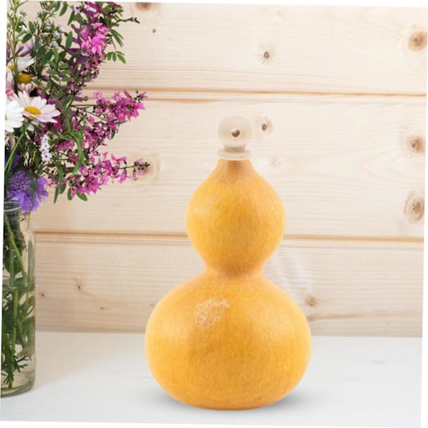 Set med 10 Träknoppar Gourd Design Flaskproppar Mini Korkar för Hantverk Dekorativa Träknoppar
