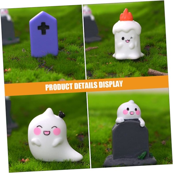 1 Sett Halloween Halloween Pynt Lite Hus Dekor Miniatyr Trebro