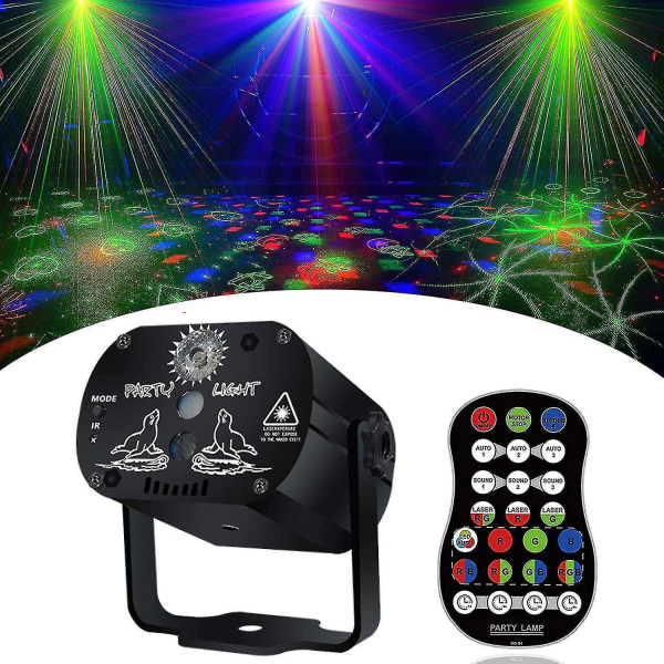 Party Lights Disco Light Fjernbetjening Stage Projektorlampe