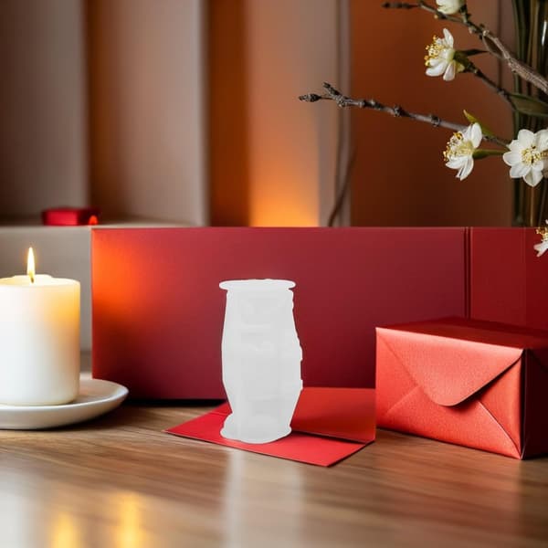 2 stk. Nøddeknækker DIY forme Silikone lysestøbeform til julehåndværk Juleforme