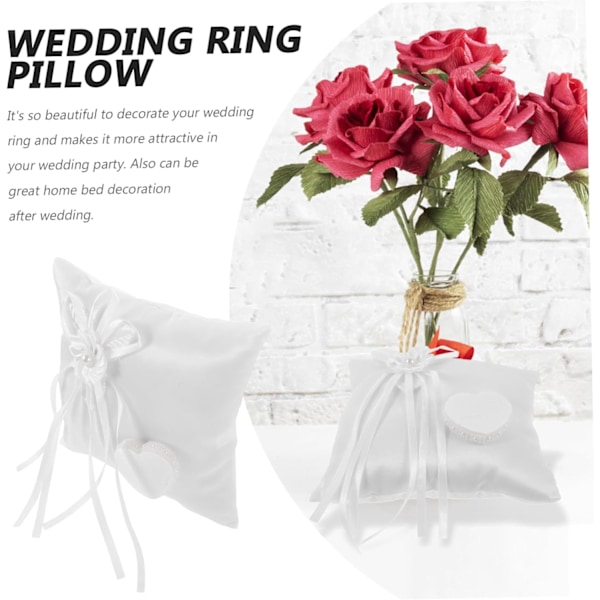 Unik Blomsterdesign Pute Ringbærer Puteholder for Bryllup
