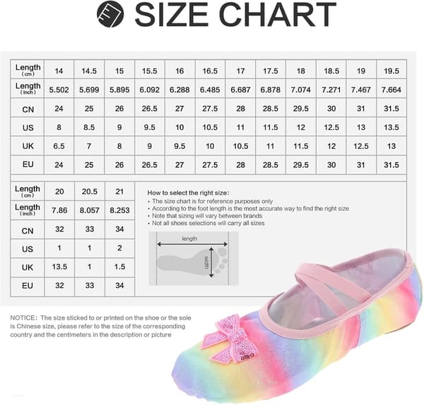 Balletsko Bløde Split Sål Danseøvelsessko Slip-On Iridescent Balletflade