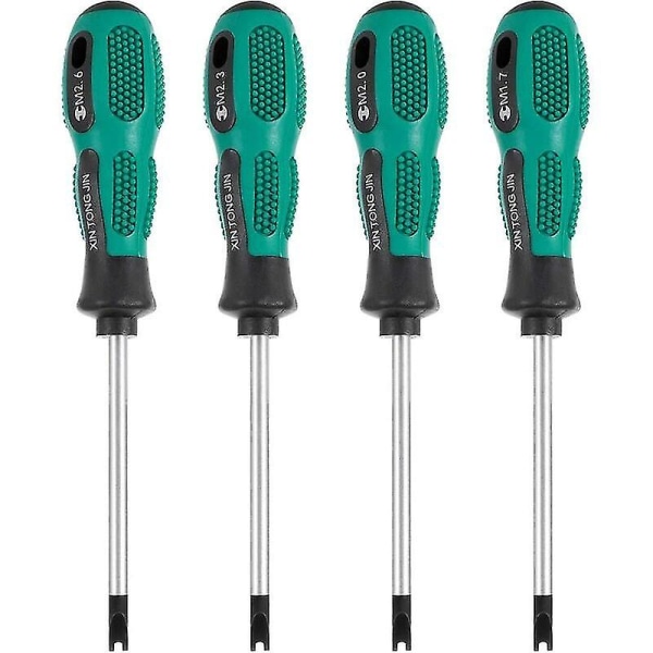 Skrutrekkersett, U-formet skrutrekker 4 stk/sett U-formet skrutrekker Magnetisk skrutrekker Sporet skrutrekker