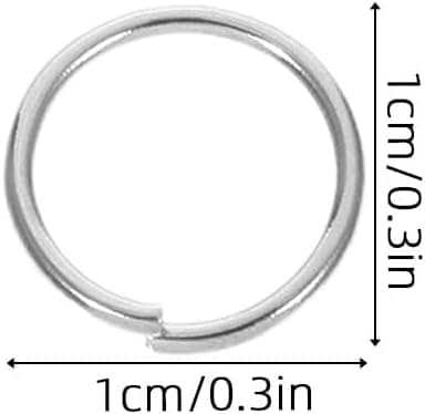400 stk. 10 mm åbne springringe i rustfrit stål til smykkefremstilling, nøgleringsforbindere,