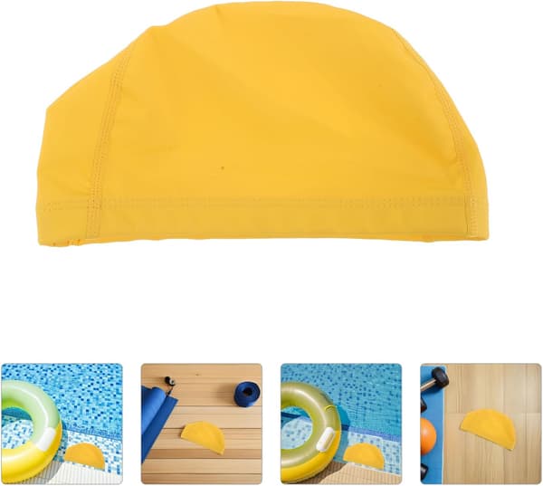 4 stk vanntette pustende badehetter for voksne, elastiske store nylon svømmehetter sklisikre