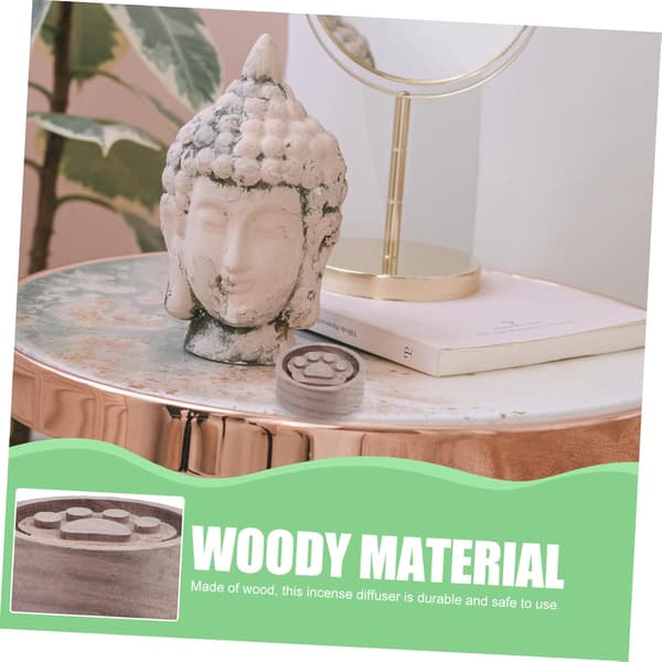 5 stk. eterisk oljediffuser treblokk aromaterapi diffuser for bil, hjem, kontor, innendørs bruk