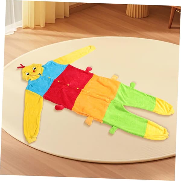 Larv-onesie-pyjamas Mysig flanell Mjuka djursovkläder