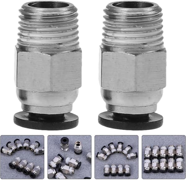 4 stk. 3D-printer pneumatiske fittings Hurtigforbindelse Pc4-01 lige luftrørsadapter