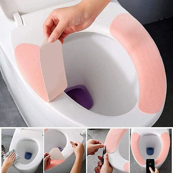 WC-istuimen pehmuste 4 sarjaa, Beige, Pesu, WC-istuimen pehmuste, WC-istuimen pehmuste, WC-istuimen lämmitin, WC-istuimen pehmuste, Lämmin WC-istuimen pehmuste
