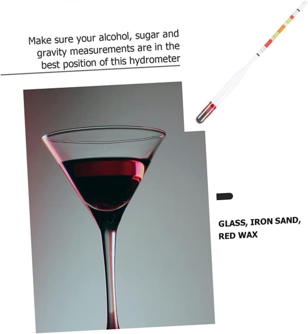 4st Tre-områdes Lönnsirap Hydrometer Öl Vin Sprit Skala Hydrometer