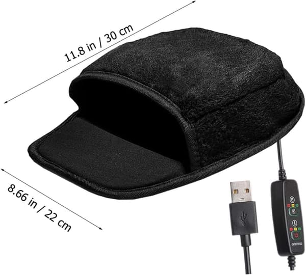 Oppvarmet musematte for vinter plysj USB musematte håndvarmer for hjemmebruk USB-oppvarming for spilling