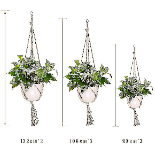 6 stycken hängande korgar, Hängande korg, Blomkruka Hängande Växtställ Hängare-yuhao
