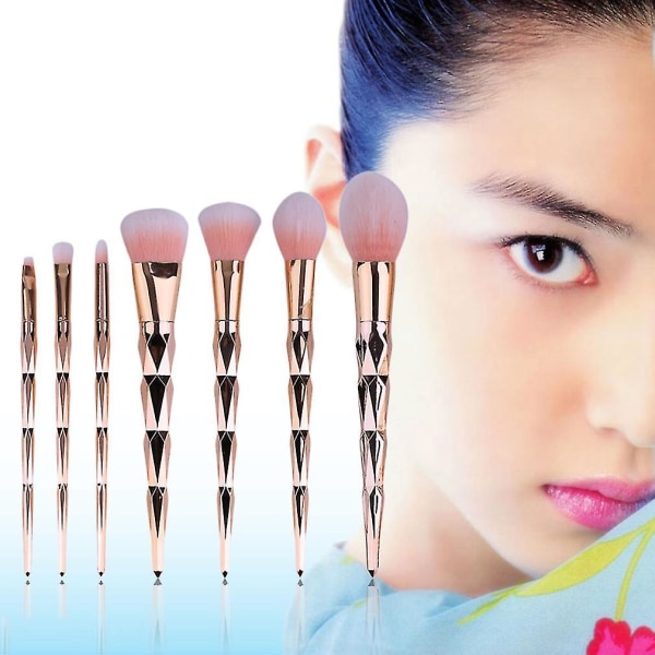 7 Spiral Håndtag Kosmetisk Børste Makeup Profession Tool