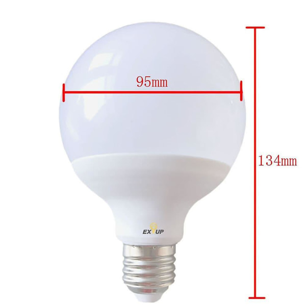 2 stk. 12W LED Globe Pærer B22 E26 E27 G95
