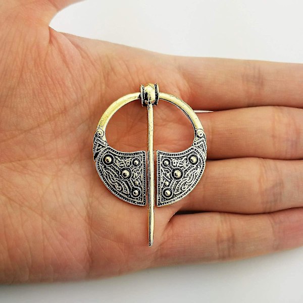 Viking Brosche Nål Spænde Tøj Kappe Nål Sjal Halsklæde Brosche Smykker Style2- Bronze