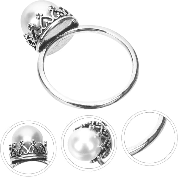 Trendy perlering for kvinner Estetisk cocktail statement-ring Enkelt og elegant design