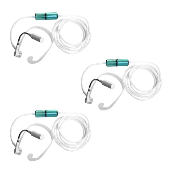 3x Headset Nasal Oxygen Kanyle 2m Silikone Tube