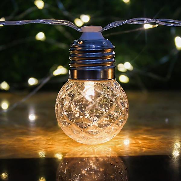 Solcellslampor Ananasmönster Glödlampa Fairy String Light 5m-20leds