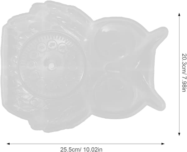 DIY Silikone Ugleur Form til Epoxy Støbning, Semi-3D Ugle Vægur Form Silikone Form