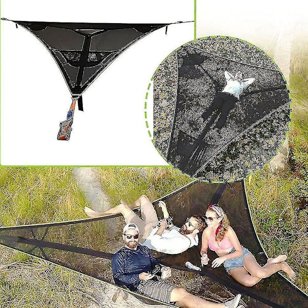 Hengekøye for flere personer, trekantformet, for camping