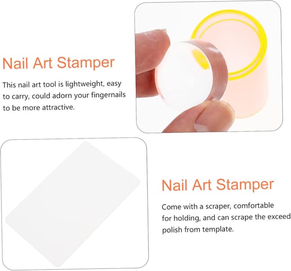 10 stk silikonstempel manikyrstemplingssett for neglekunststempling