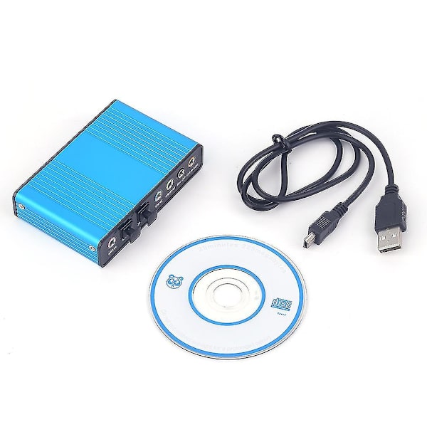 USB 6-kanavainen 5.1 äänen ulkoinen äänikorttisovitin