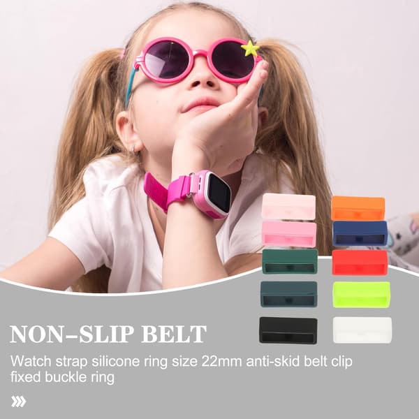 25 st silikonringrem för klockarmband, ögla, klockarmbandsfästögla, gliddesign