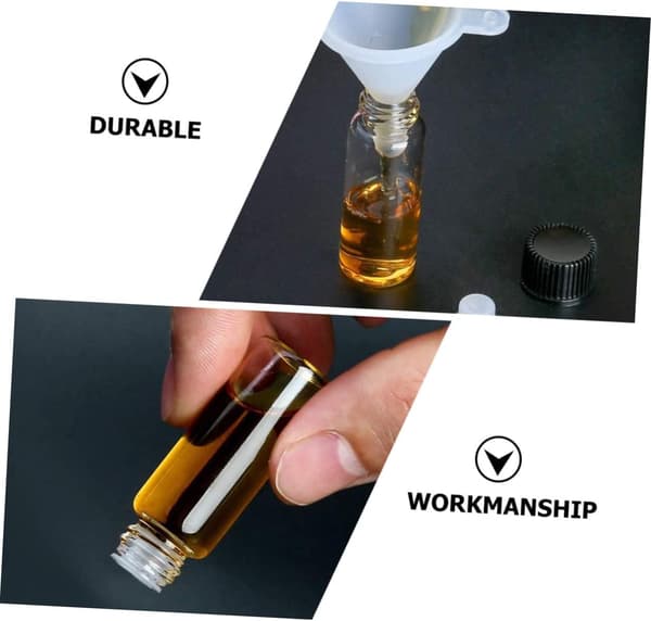 24 st Mini eteriska oljeflaskor i glas 5 ml Resekosmetikflaska