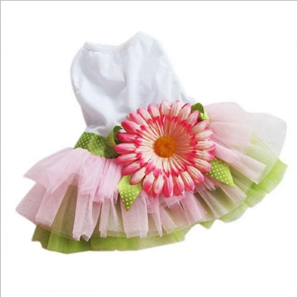 Daisy Blomster Gaze Tutu Kjole Skørt Hvalp Katte Sløjfe Tøj